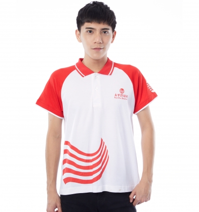 短P訂製50,短P訂製100,短P訂製200,短袖polo,訂製,拉克蘭,白色,斜肩,領片配條,假兩件,