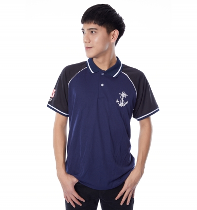 丈青色,排品,短P領片配條,配條,束袖,二顆扣,2顆扣,透明扣,斜肩,短袖polo,訂製,短P訂製50,短P訂製100,短P訂製200