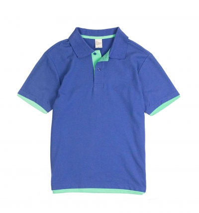 1AC05亞規假兩件POLO衫,兩顆扣子,翻領,假兩件式,配色,門襟配色,雙色袖口,雙色下擺,PL-05亞規假兩件短袖POLO衫,現貨,剪接