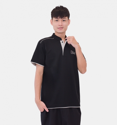 短P假兩件,短PV領Y領,短P訂製50,短P訂製100,短P訂製200,短袖polo,訂製,中國結,中山領,短P假兩件,橘色,丈青色