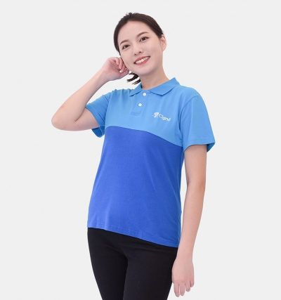 短P訂製100,短P訂製200,短袖polo,訂製,三顆扣,3顆扣,束袖,束口,中襟配色跳色,上身跳色,上身配色,康喬,紅色,隱藏式口袋,開衩,開叉