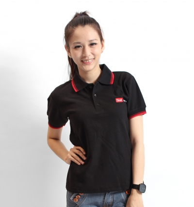 短P訂製200,短袖polo,訂製,UP0100607,配條,緹花,束袖,短口,黑色,三顆扣,3顆扣