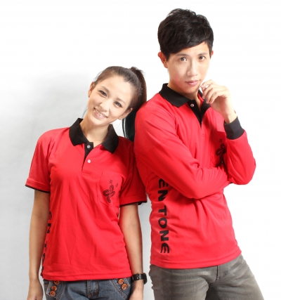 紅色,UP0101515,短P訂製50,短P訂製100,短P訂製200,短袖polo,訂製,長P訂製50,假兩件,長袖,束袖,束口,領片換色,領片跳色,門襟配色,二顆扣,2顆扣,口袋,紅色