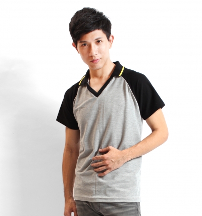 麻花灰,灰色,短P訂製50,短P訂製100,短P訂製200,短袖polo,訂製,拉克蘭,斜肩,短P領片配條